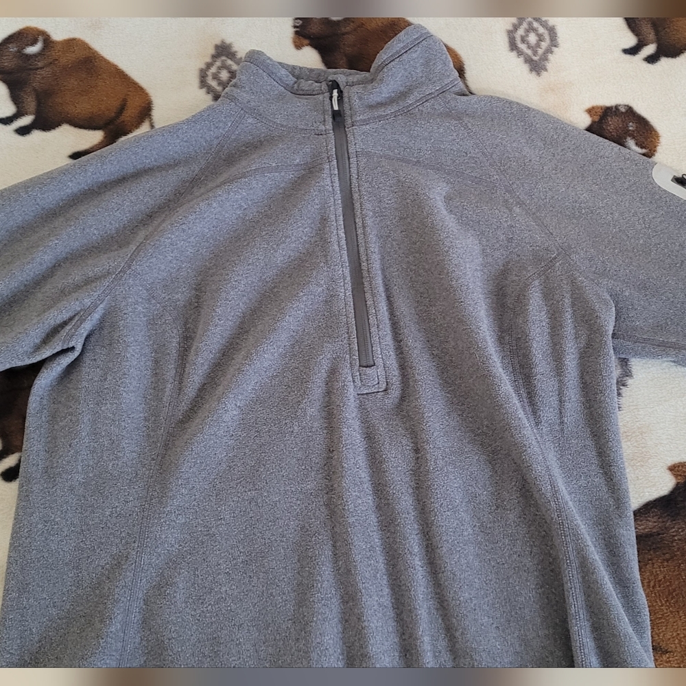Gray eddie bauer first ascent 1/2 zip fleece